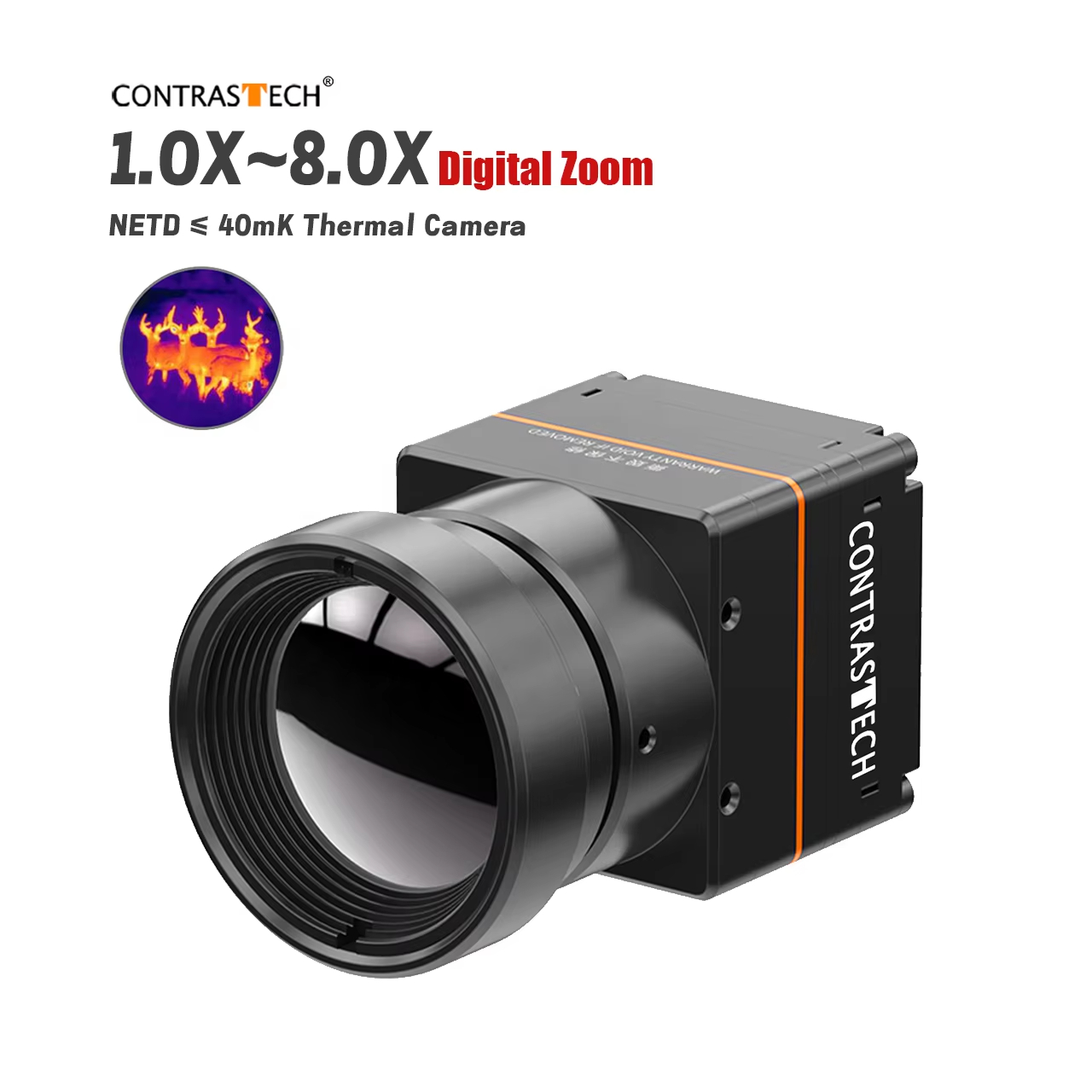 Drone Camera Thermal - กล้องถ่ายภาพความร้อนแบบดิจิตอลซูม 1-8 เท่า ความละเอียด 640x512 เลนส์