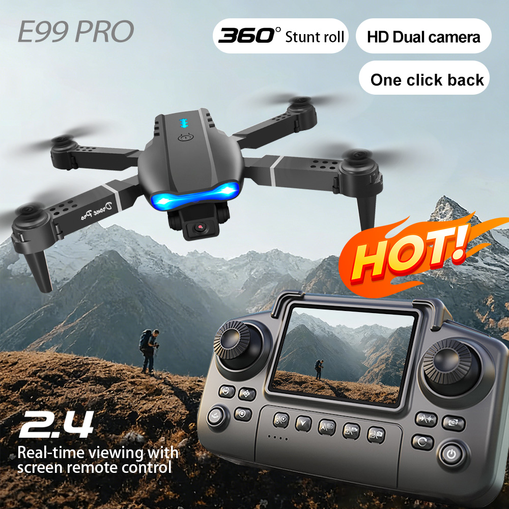 Drone Camera Mount - โดรนถ่ายภาพทางอากาศ เลนส์คู่ สลับโหมดถ่ายภาพด้วยท่าทาง ฟิลเตอร์ความงาม 110 °
